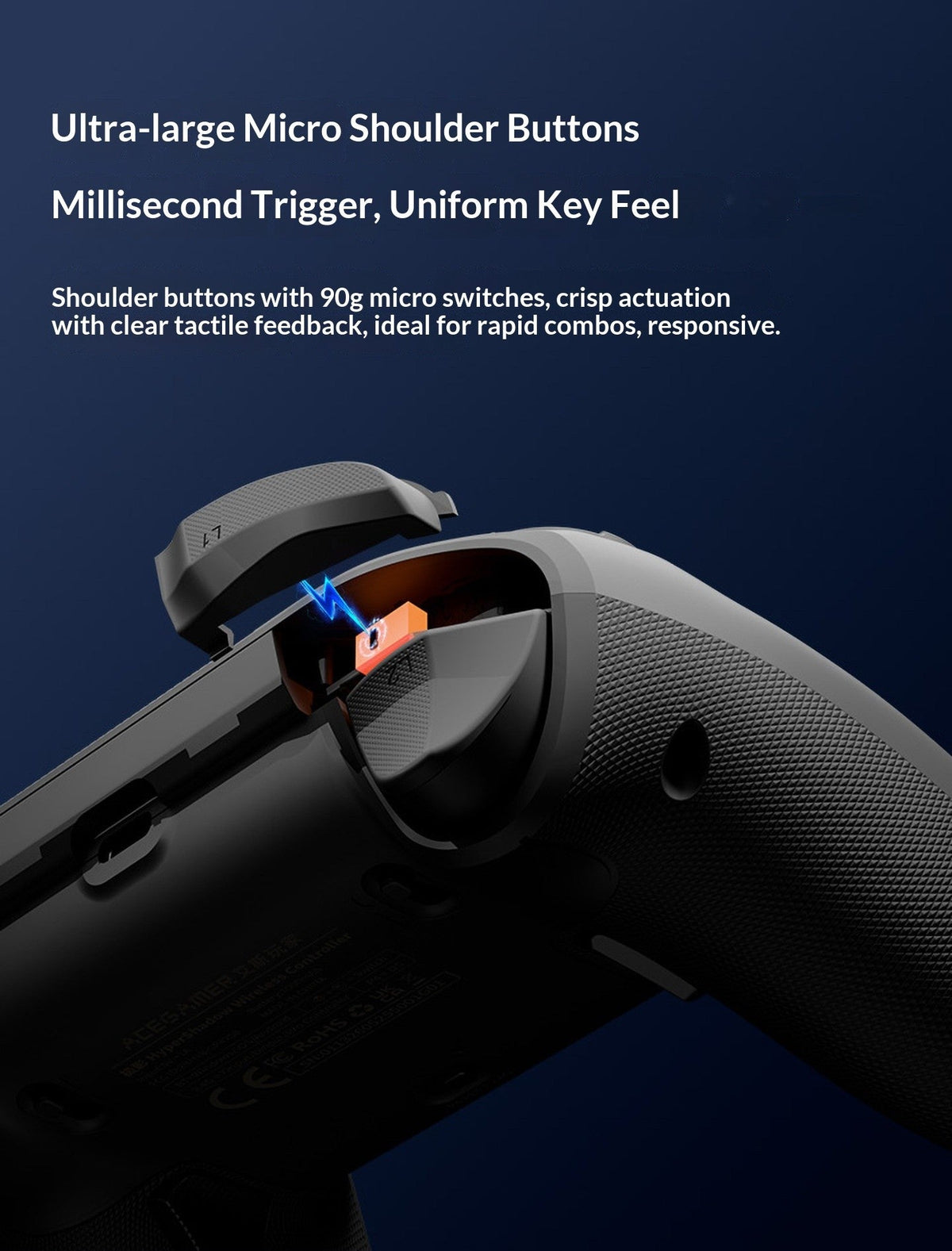 AceGamer D4 Wireless Gaming Controller Symmetric Bluetooth 2 4G Custom Js13pro Joystick for PS4/Pc/Steam/Switch2 Fps Gamers Gift
