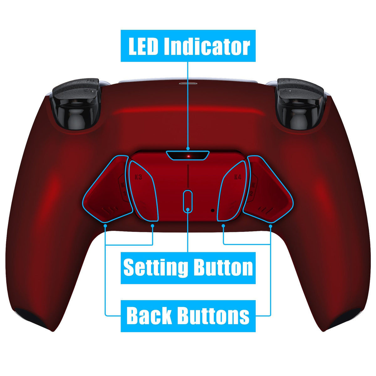 eXtremeRate Programable RISE4 V3 Remap Kit for ps5 Controller BDM-030/040/050, Upgrade Board & Redesigned Back Shell & Buttons