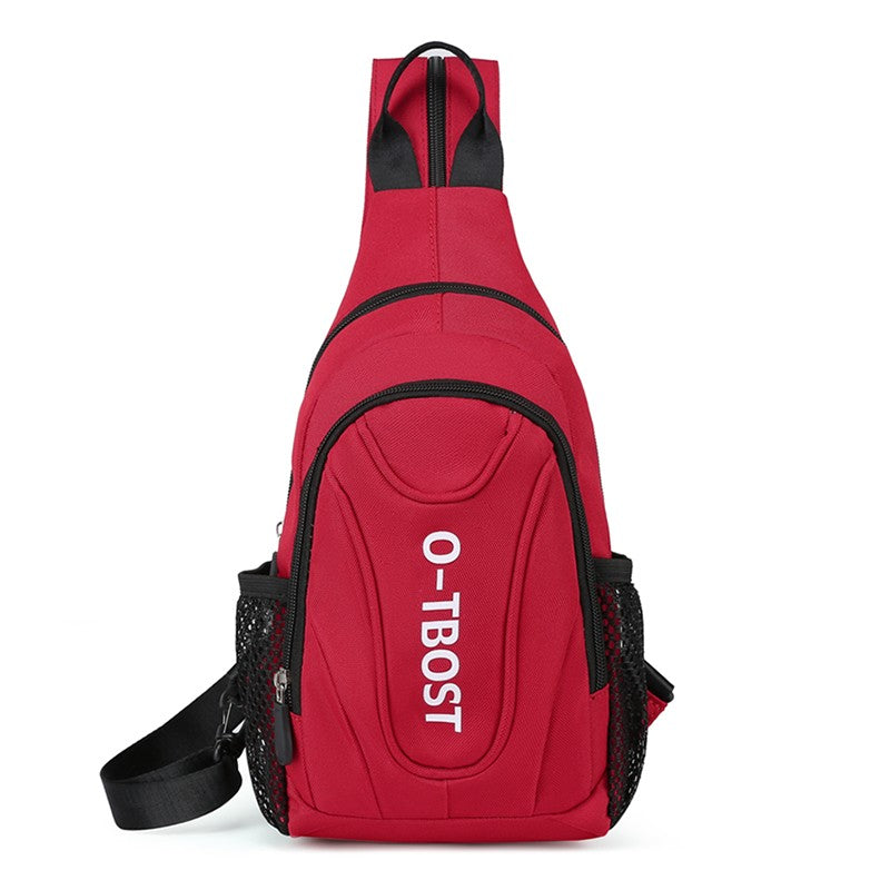 New outdoor leisure multifunctional single shoulder crossbody bag with large capacity Oxford cloth men's chest bag