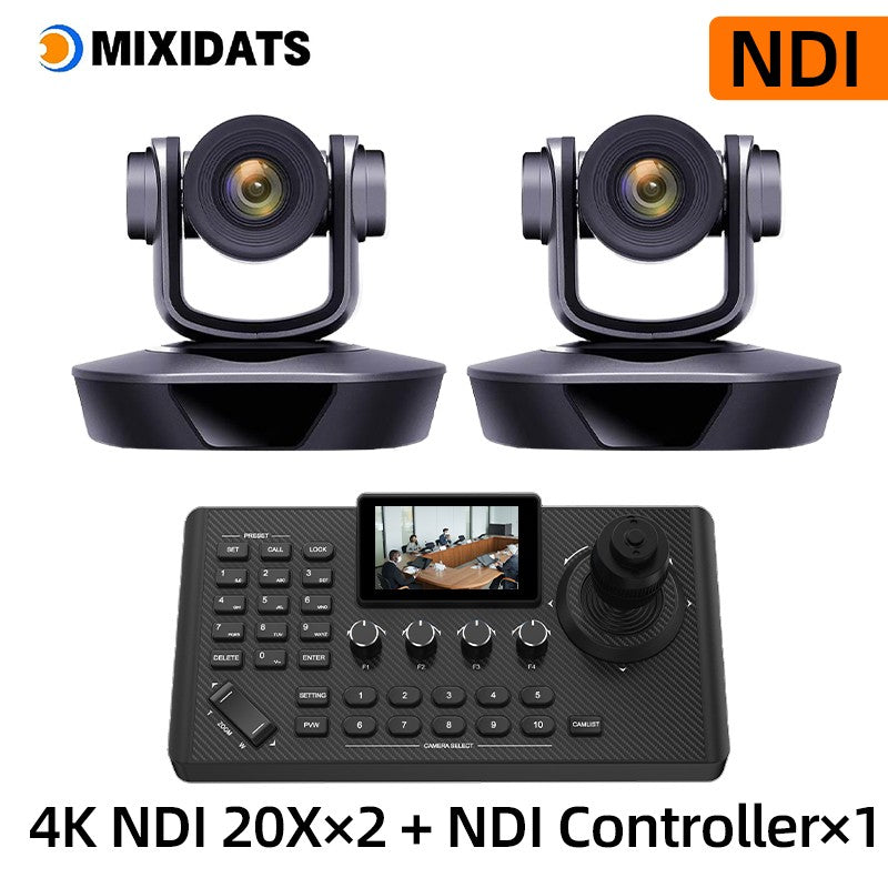 Video Conference Camera Kit 4K PTZ Camera 20X Zoom NDI SDI HDMI IP USB Church live broadcast NDI PTZ camera Controller 1-8pcs