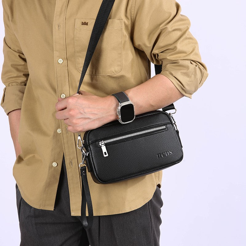 New Style Hand-Held Men's Bag - Trendy Large-Capacity Waterproof Shoulder Bag Casual And Versatile Cross-Body Bag