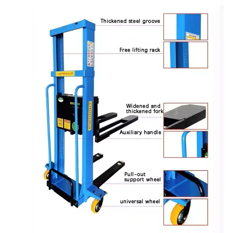 Specialized Portable Electric Truck-Mounted Forklifts 1 Ton 500kg Load Capacity Fully Automatic Lifting Handling Small Forklifts