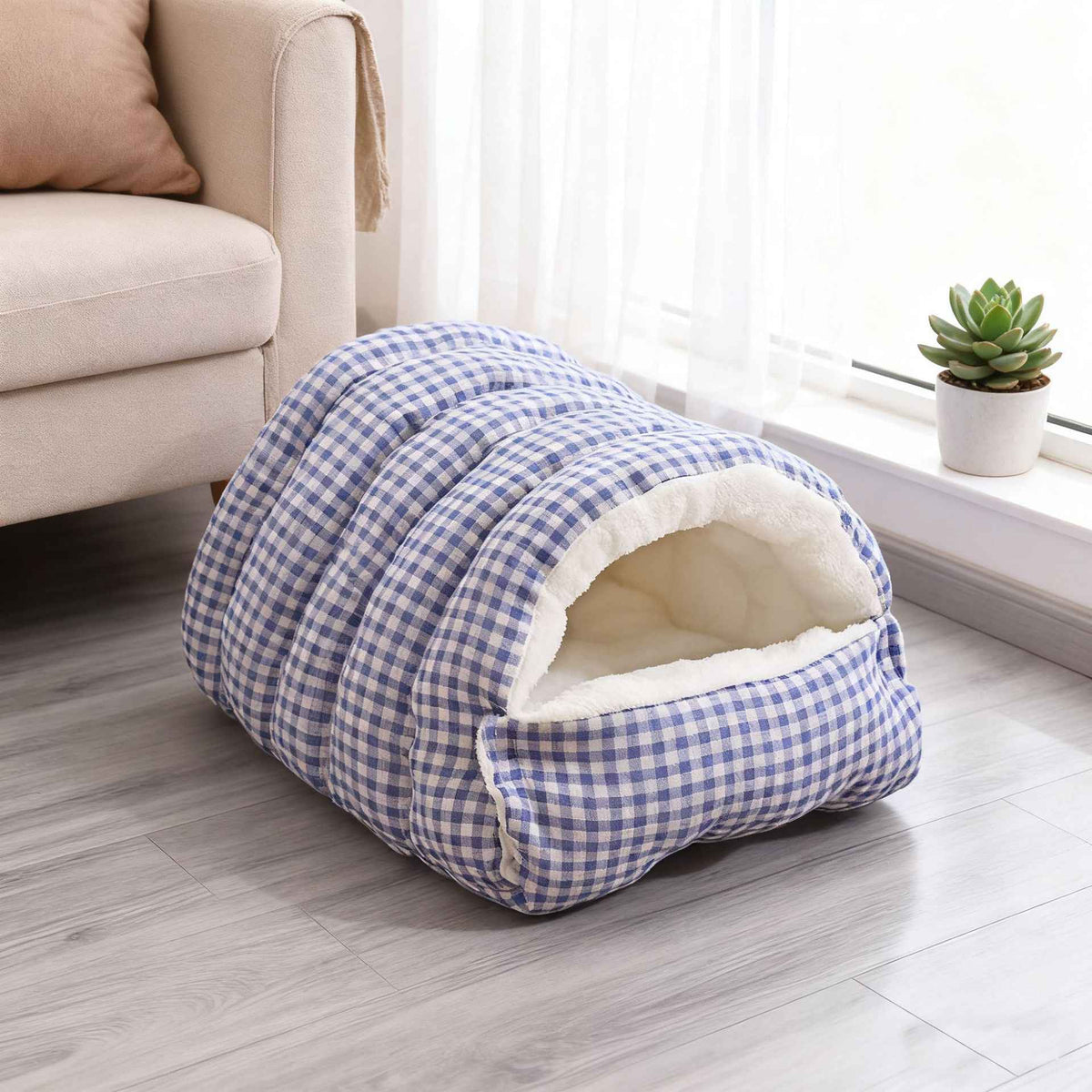 Thiened Warm Winter House Semi-Closed Dog House Detachable Waable Pet Mat Se Feeling Pet Bed for s And Dogs