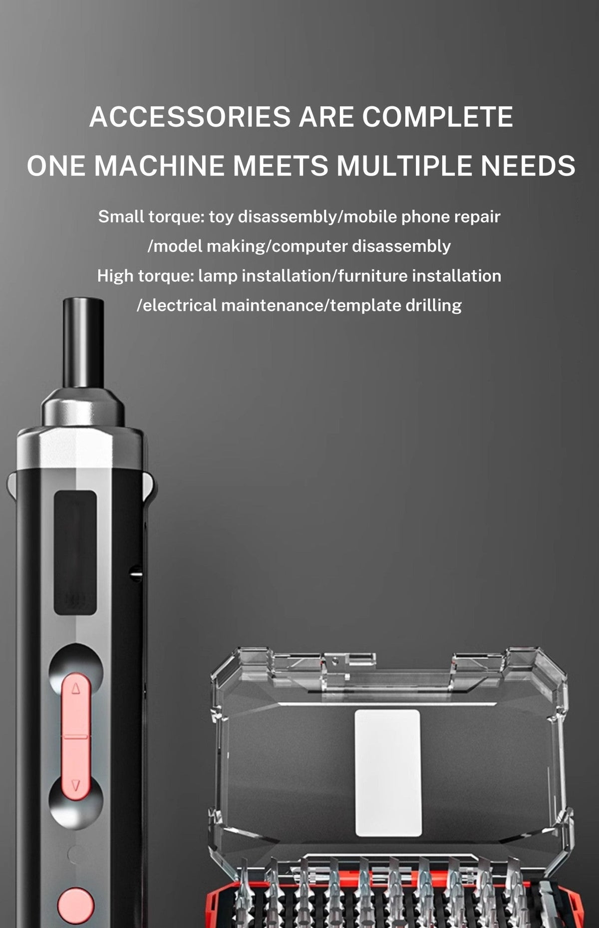 Precision Electric Screwdriver Rechargeable Household Mini Small Electric Drill Multi-Functional Power Tool Sets Screwdriver Set
