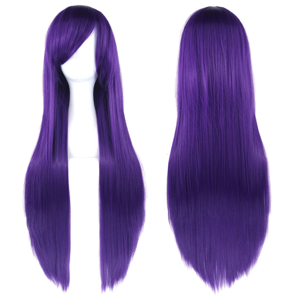 Synthetic Purple Sakura Matou Wigs Straight Violet Wig Hitagi Senjougahara Long Cosplay Hair Yatogami Tohka Costume Wig