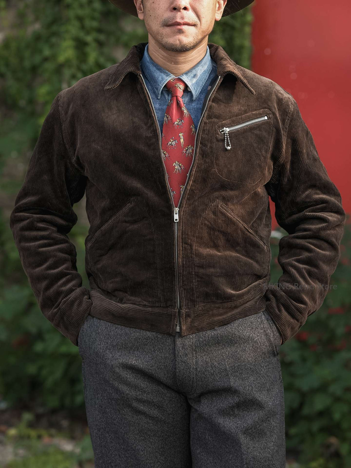 Rugged Bronson Thickened Heavy Corduroy Coat Cossack Short Jacket Fleece Liner Jacket Cool