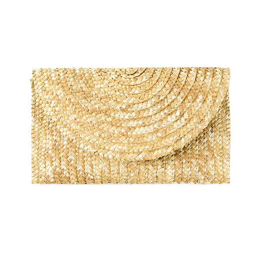Female Wheat Straw Woven Clutch Bag Wheat Straw Braid Handmade Female Wallet Ladies Summer Beach Travel Envelope Handbag