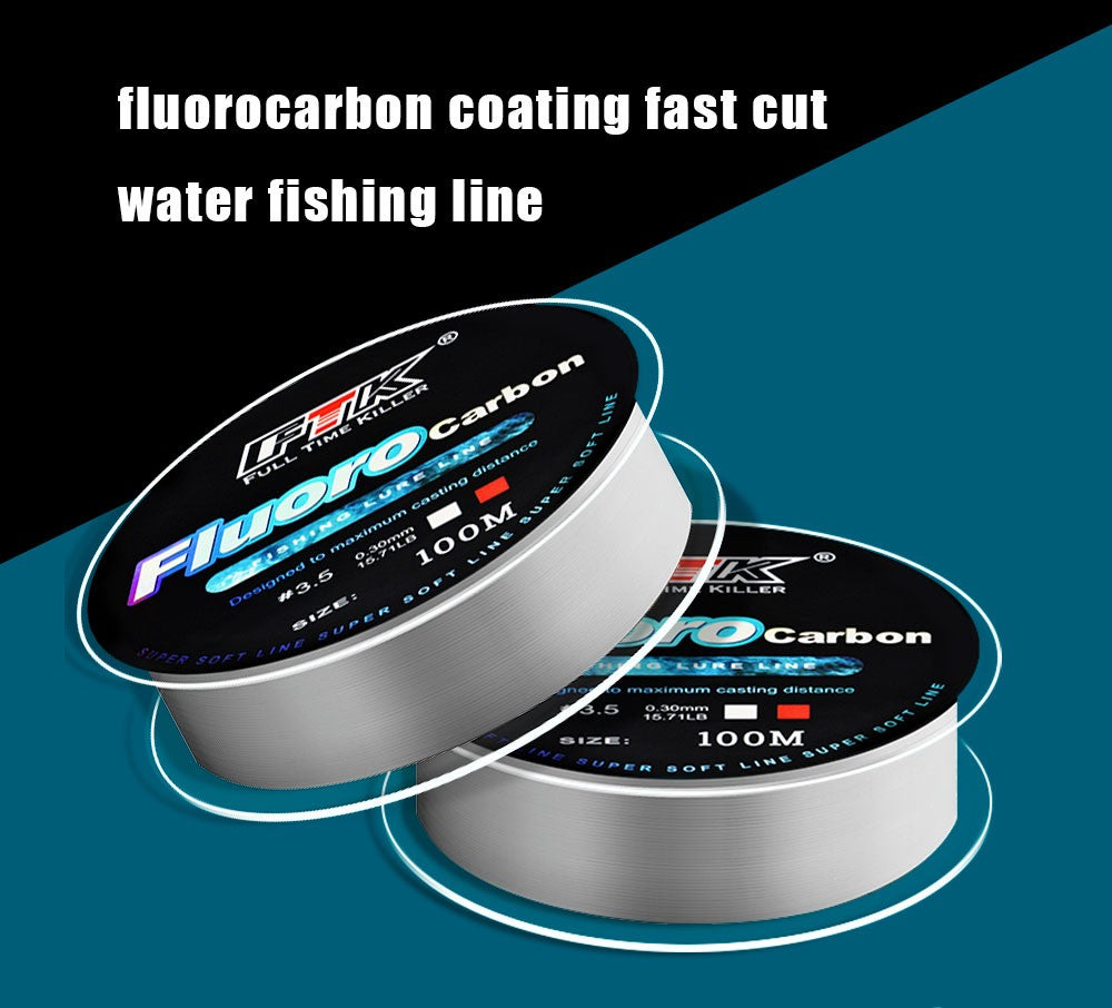 FTK 100m 4.13-34.32LB Fluorocarbon Fishing Lure Line Carbon Fiber Leader Fly Fishing Line Super Soft Line Pesca