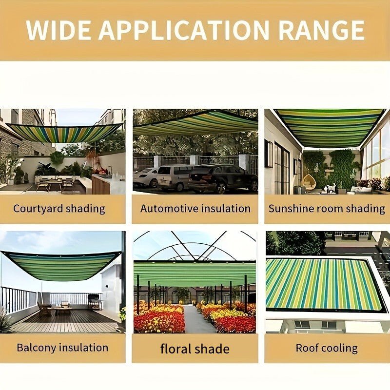 Durable outdoor sunscreen mesh - garden, greenhouse, doghouse breathable mesh cover - plant protection, easy to hang weather