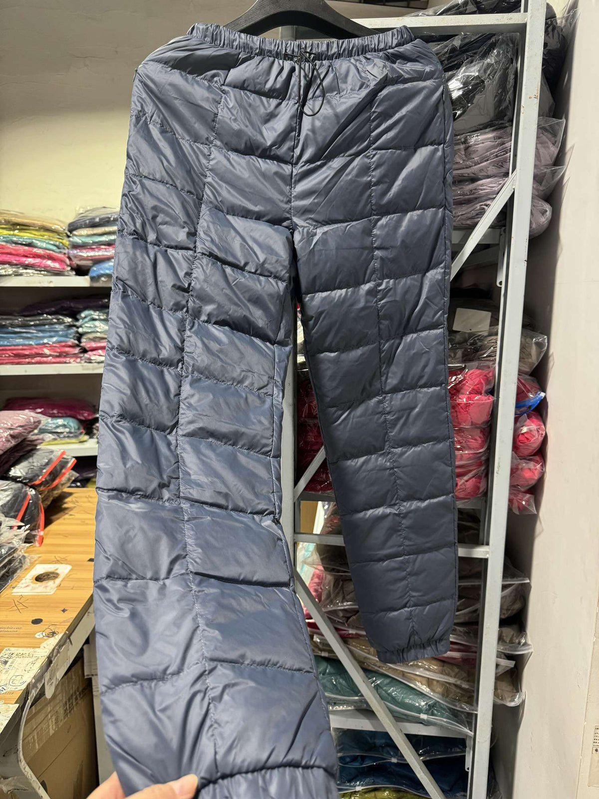 Plus Size Women Men's Thickened Down Pants 2023 New Winter High Waist 90% White Duck Down Warm Straight Female Casual Trousers