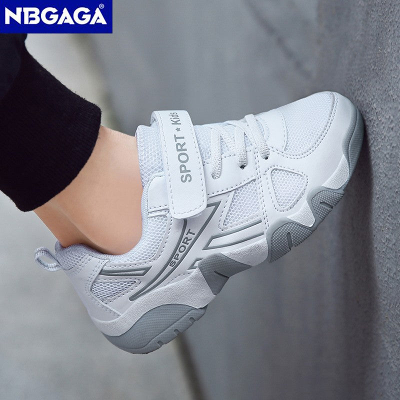 White Breathable Children Walking Shoes Summer Mesh Casual Sneaker for Kids Boys Outdoor Sport Tennis Anti-Slip