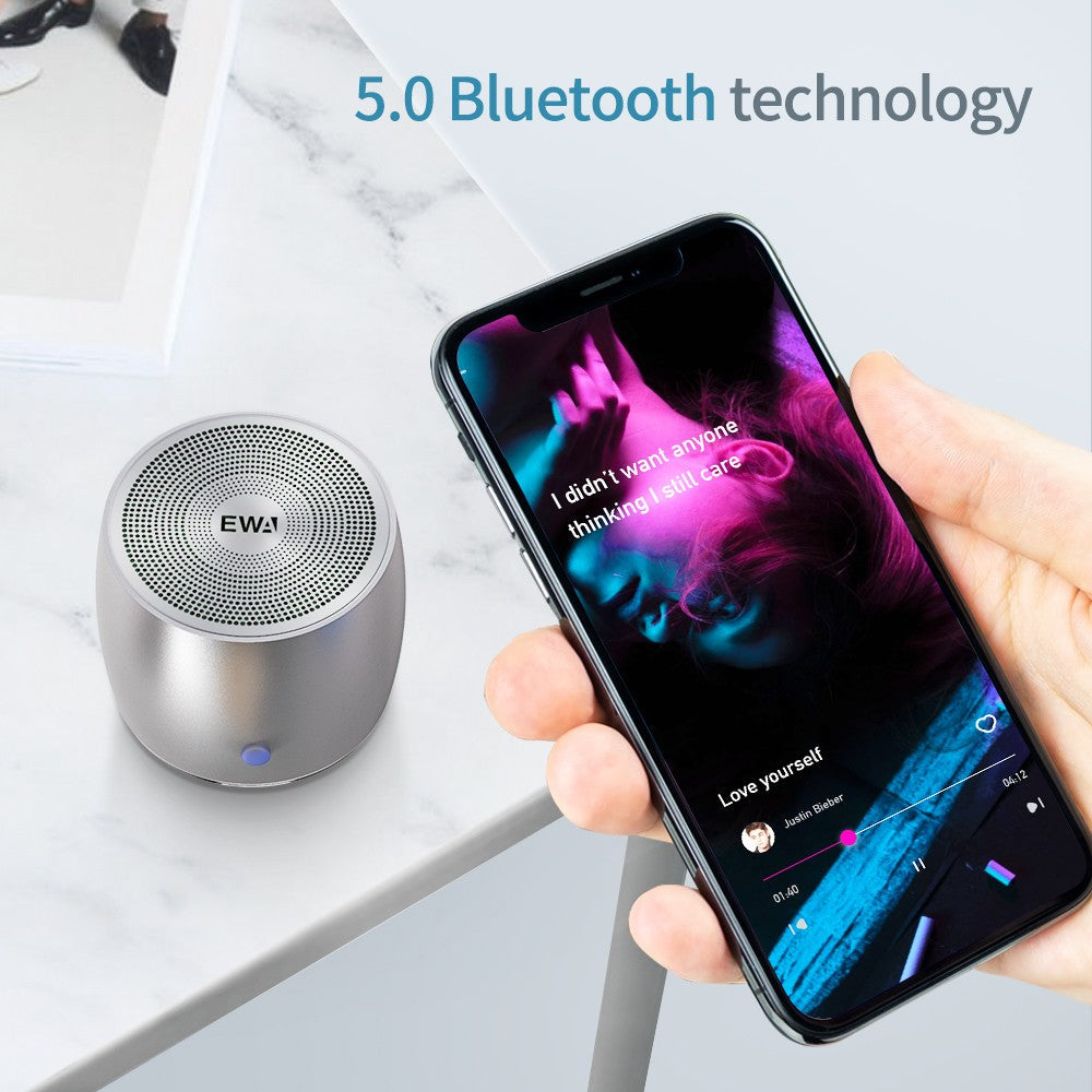 EWA A103 Mini Bluetooth Speakers German Bass Speaker For Outdoor/Indoor Camp/Bicycle /Ravel Metal Box Loud Sound