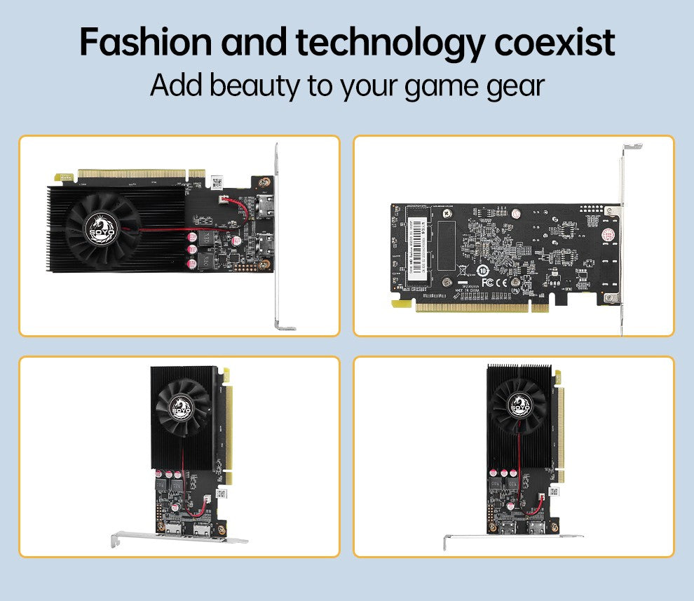 SOYO Graphics Cards R5 230 2G DDR3 64bit HDMI*2 compatibility For Desktop Gaming Computer Components GPU Video Card R5230
