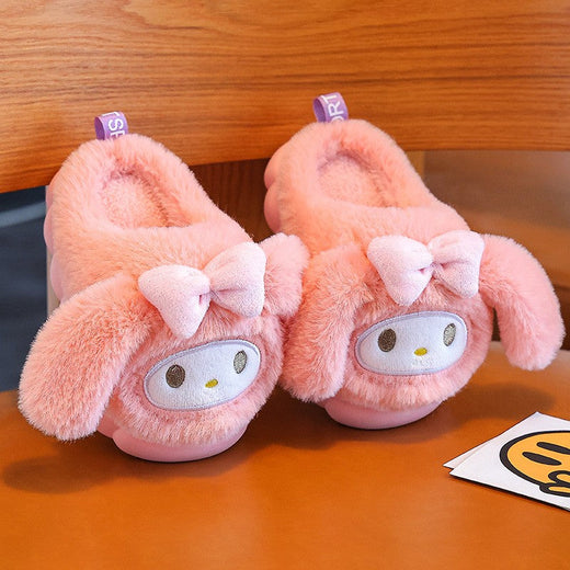 Lovely Cottonslippers Popular Design Cartoon Cottom Shoes Children's Fashion Cute Fall Winter Warmth Plush Slippers Girls Shoes