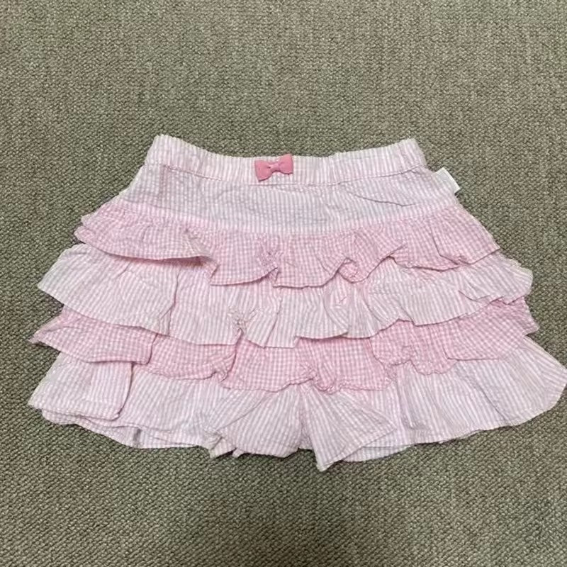Women's Skirt Fashion Streetwear Pink Polka Dot Pattern Sports Casual Style vintage Y2K Emo Girls Sweet Harajuku Cute Slim Skirt
