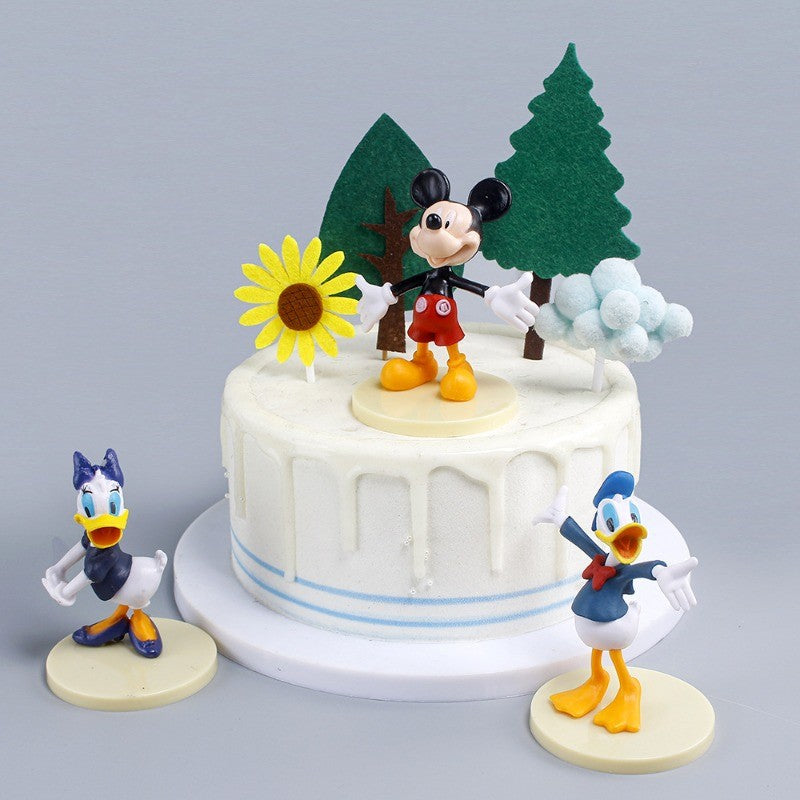 Hot Sales 6pcs/set Disney Mickey Mouse Action Figures Minnie Donald Duck PVC Cake Ornaments Collection Decoration Children Gifts