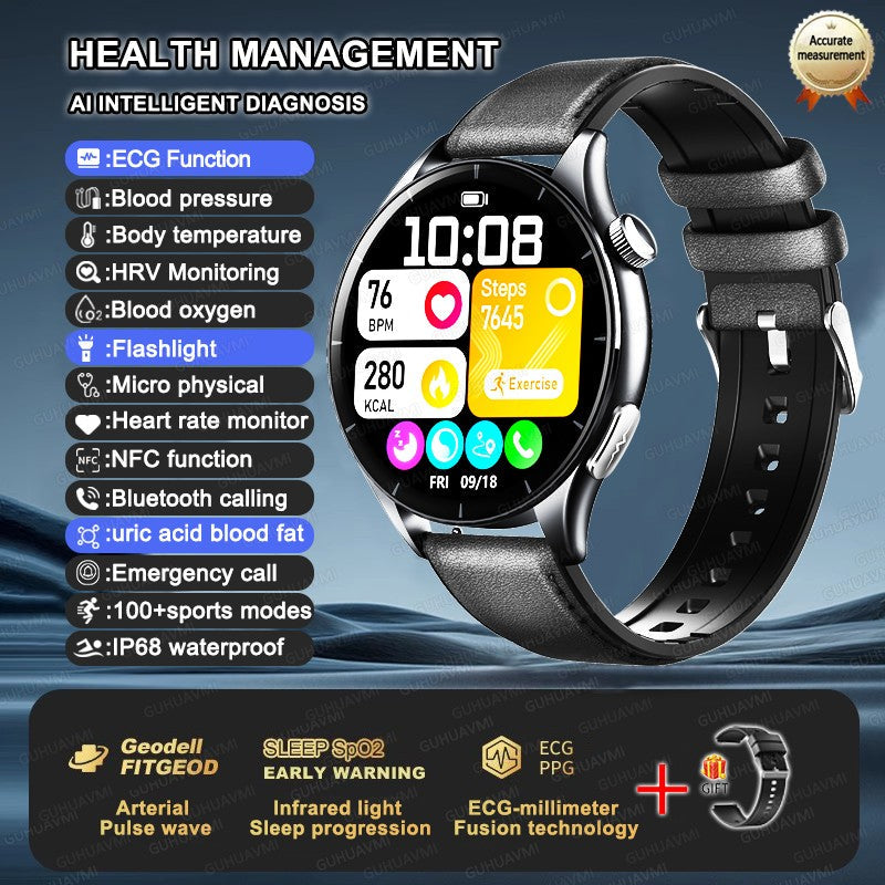 XIAOMI 704505 New ECG+PPG Smartwatch Precise Uric Acid Blood Lipids Pressure Body Analysis Smart Watch Men BT Call NFC Watches