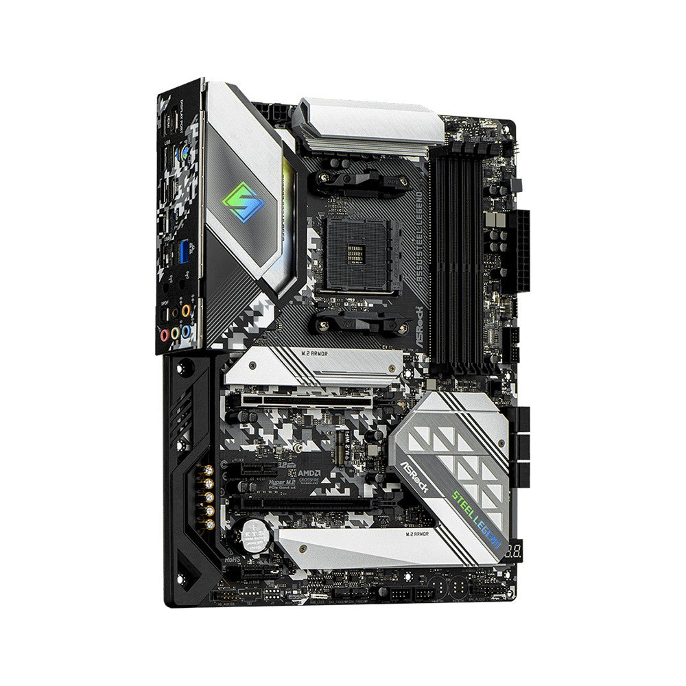 ASRock Brand New B550 Steel Legend Motherboard AMD AM4 Support 5800X3D 5700X 5600G CPU 4xDDR4 4533MHz 128GB M.2 HDMI PCIe4.0 ATX