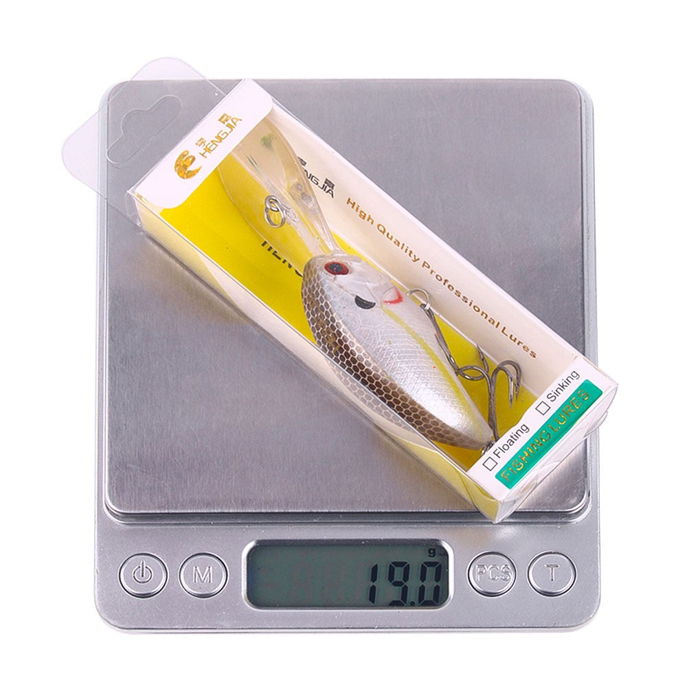HENGJIA 13G 9CM Fishing Lures Rock Crank Bait Crankbait Minnow Bass Treble Hooks Swim Hard Lure Baits Wobbler Long Big Tongue
