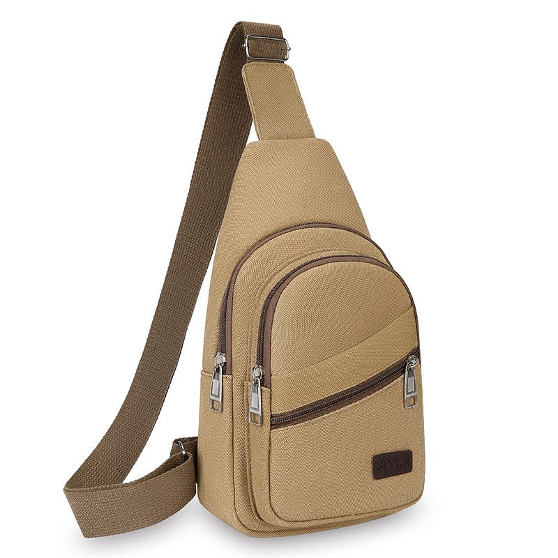 Men's Canvas Crossbody Bag Wear-resistant Outdoor Shoulder Messenger Bag for Travel Sports Daily Casual Durable