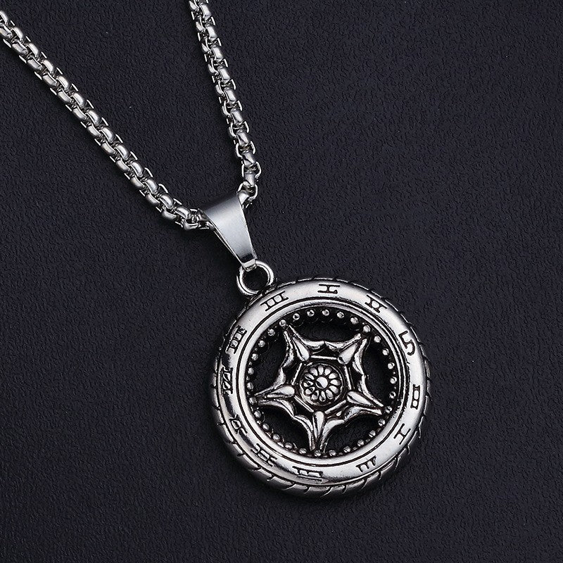 Mask Necklace Spearhead Cross Pendant Fashion Charm Sun Compass Skeleton Pentagram Sweater Chain Jewelry For Men Women Gifts