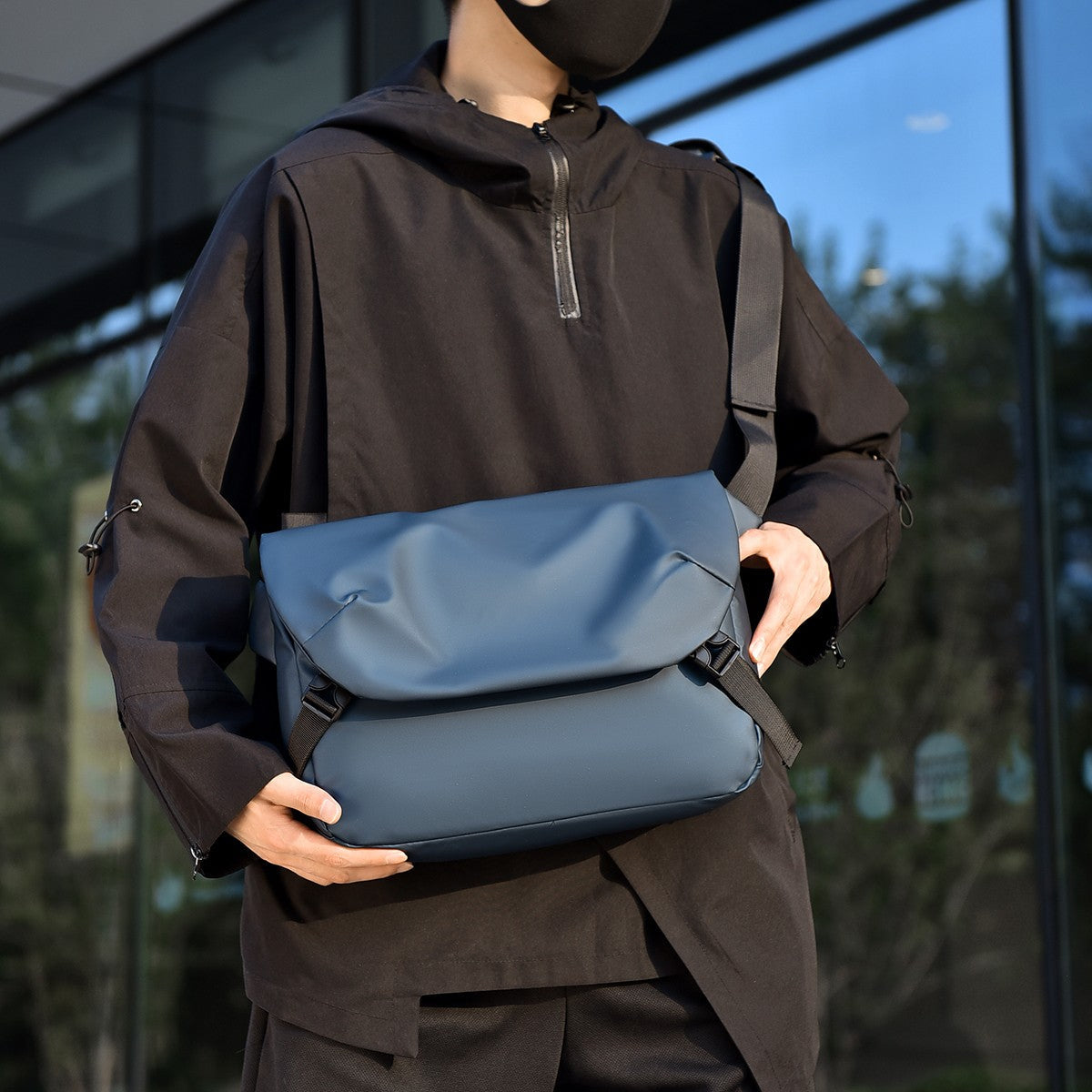 Minimalist Black Men's Shoulder Bag Male High Quality Waterproof Briefcase Crossbody Bag Business Style Messenger Bags for Men