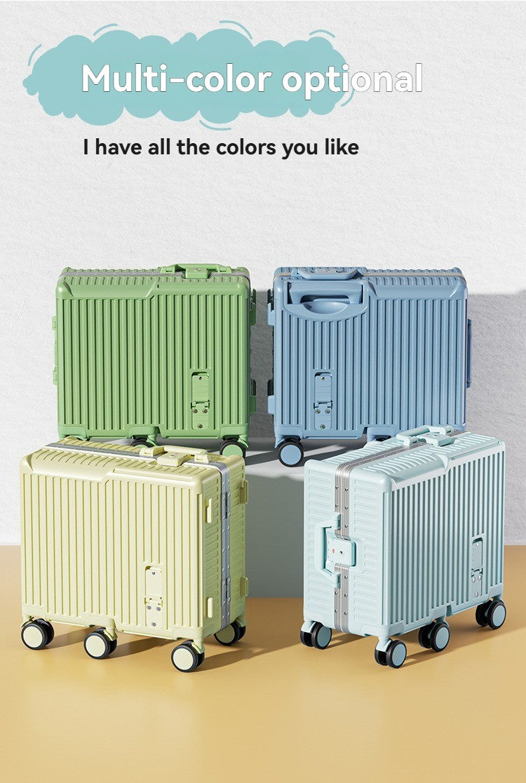 Children's luggage, a 20-inch aluminum frame carry-on suitcase for girls, a boy's travel code suitcase for kids