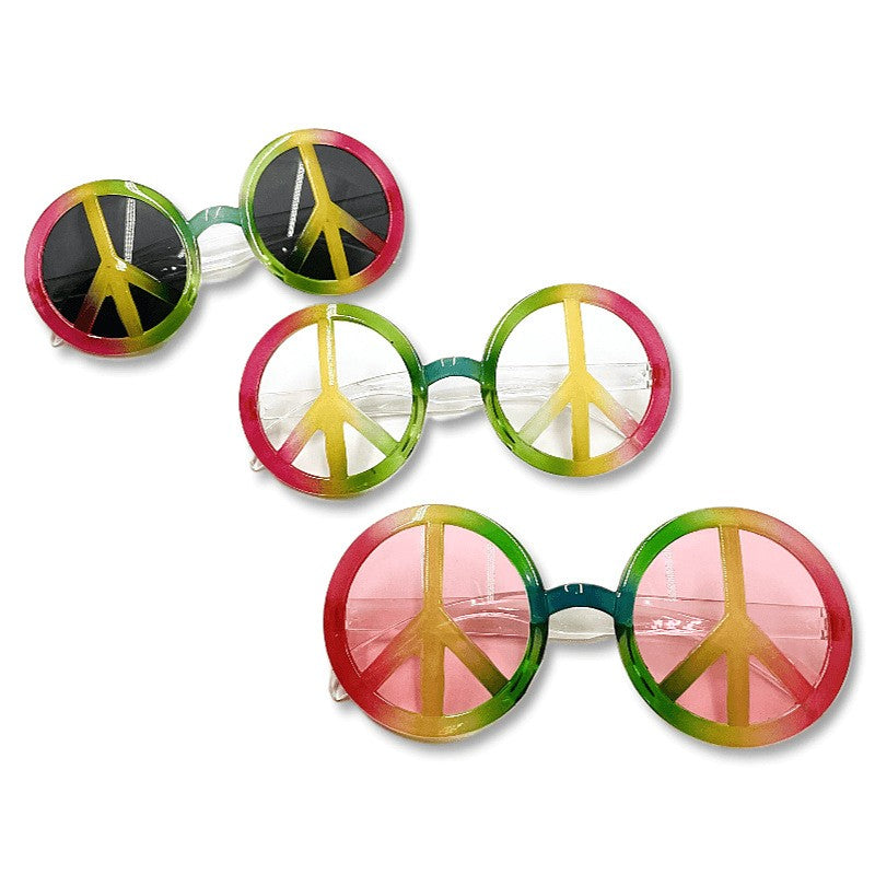 New Peace Anti War Style Round Sunglasses Women Men Sun Glasses Circular Shades Eye Glasses for Party Female Eyewear Sunglasses