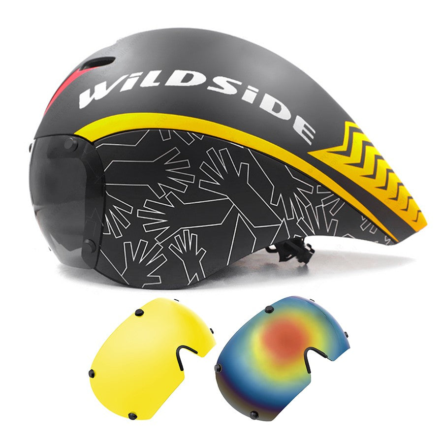 TT Cycling Helmet Lens Goggles Triathlon Tri Aero Road Bike Helmet Timetrial Race Bicycle Helmet Men Casco Ciclismo Accessories