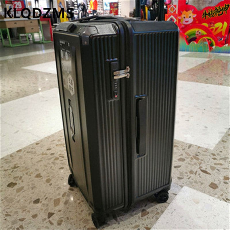 KLQDZMS High Quality Luggage Oversized Capacity Trolley Case PC Code Cart Type Travel Bag Universal Wheel Rolling Suitcase