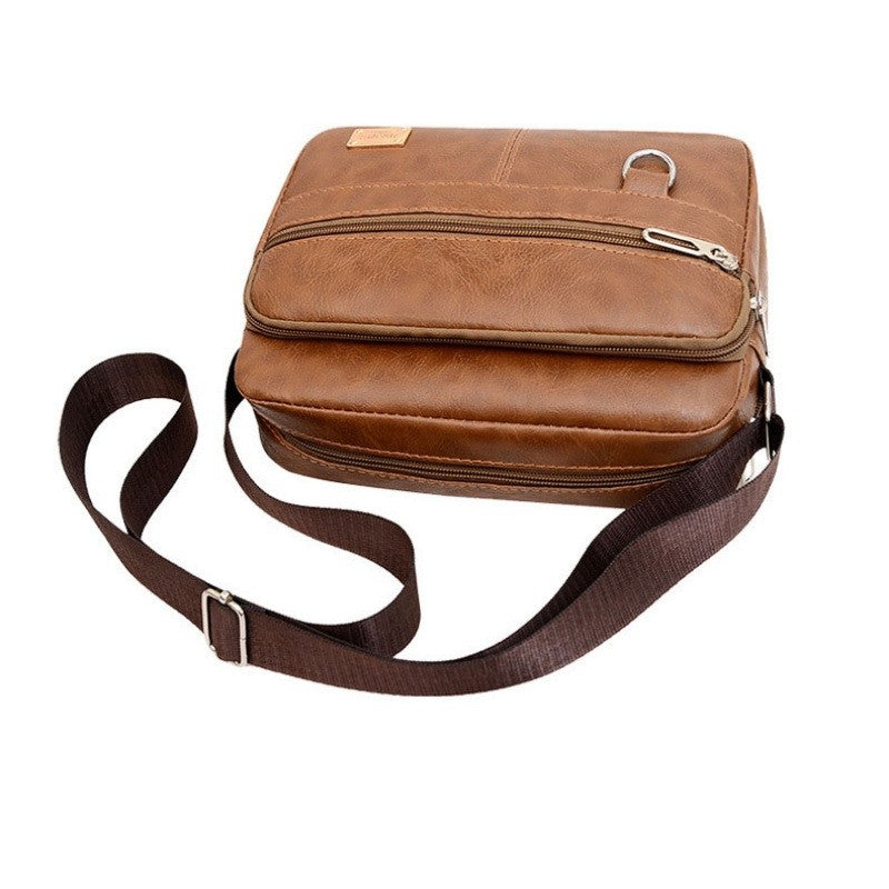 Men's PU Leather Crossbody Shoulder Bags High quality Tote Fashion Business Man Messenger Bag Leather Bags fanny pack