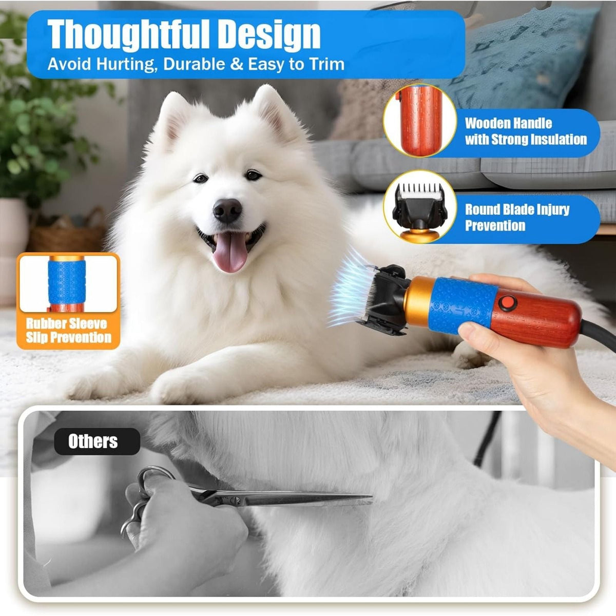 Electric Animal Fur Shears Farm Supplies Sheep Goat Shears Pets Dogs Rabbit Shearing Shaver Clipper Grooming