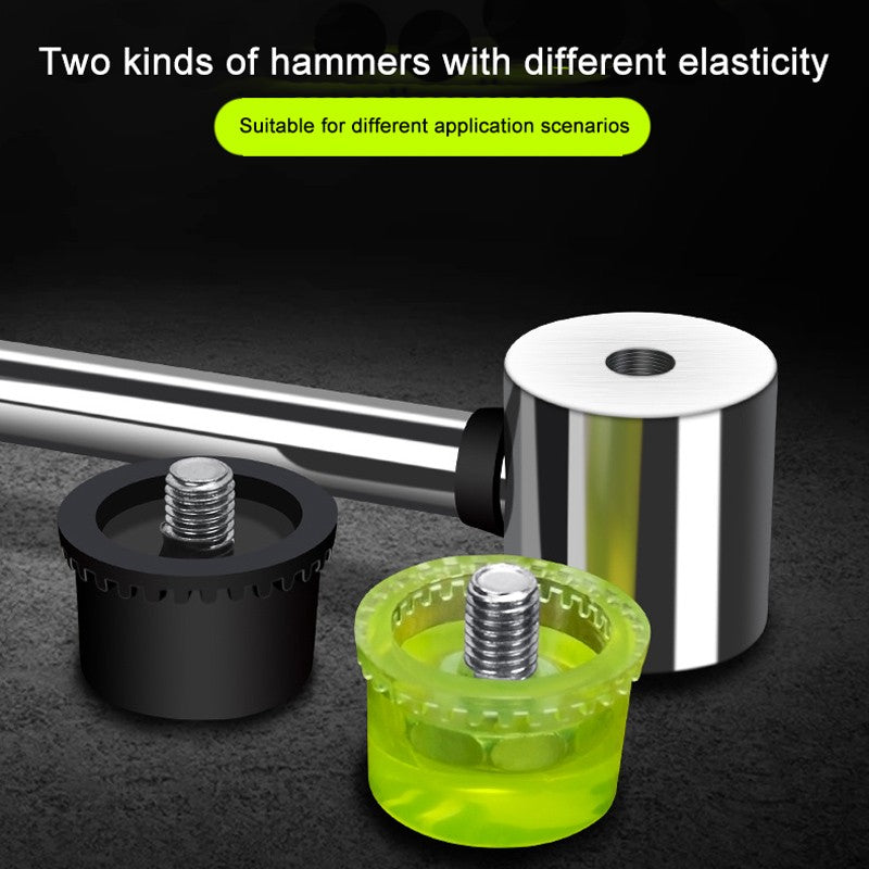 25mm 30mm 40mm Rubber Hammer Double Faced Work Glazing Window Nylon Hammer with Round Head and Non-slip Handle DIY Hand Tool