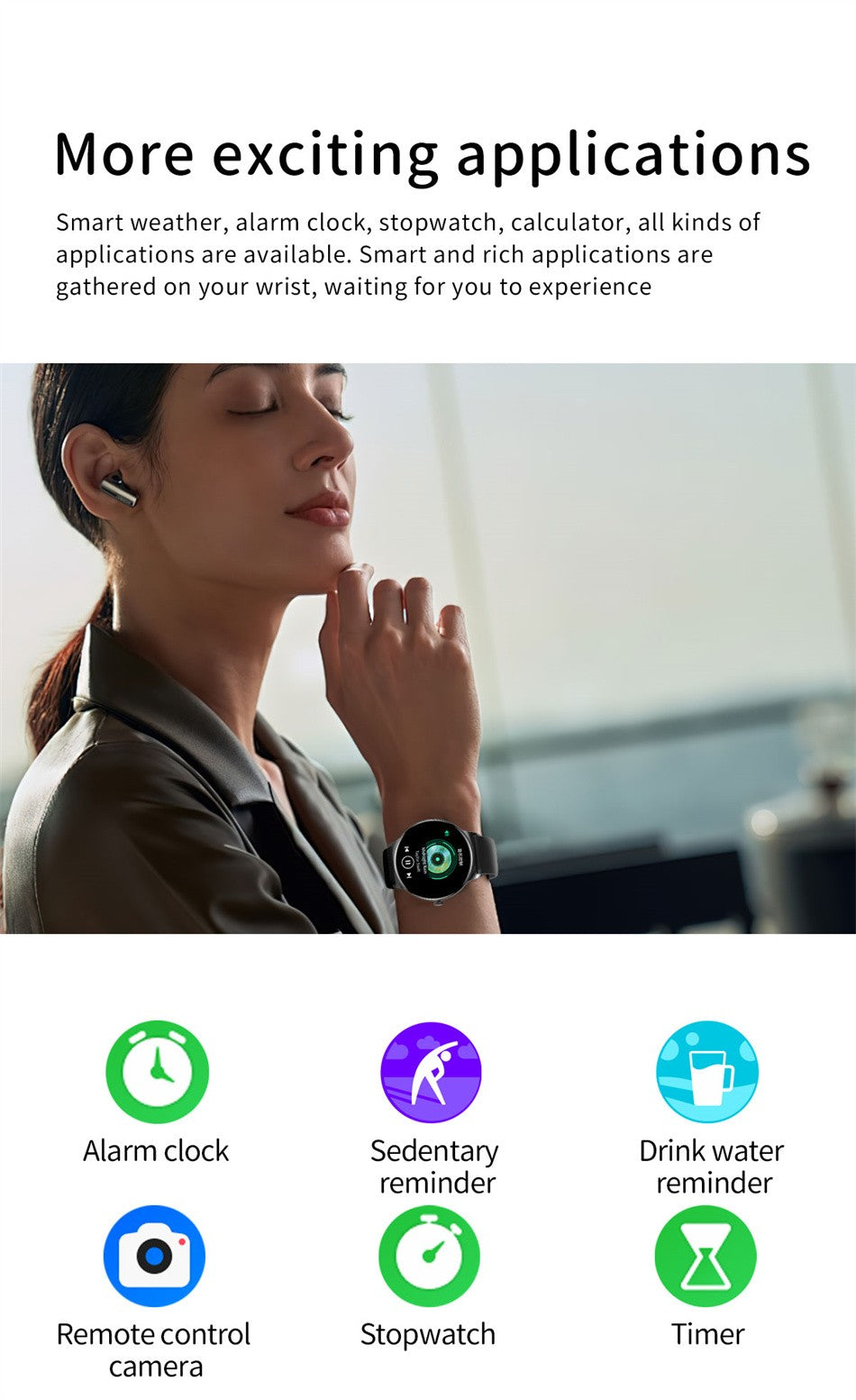 For Huawei New Ultra Slim AMOLED Smart Watch Women Screen Always Display Time Heart Rate BT Calling High-end Fashion Smartwatch