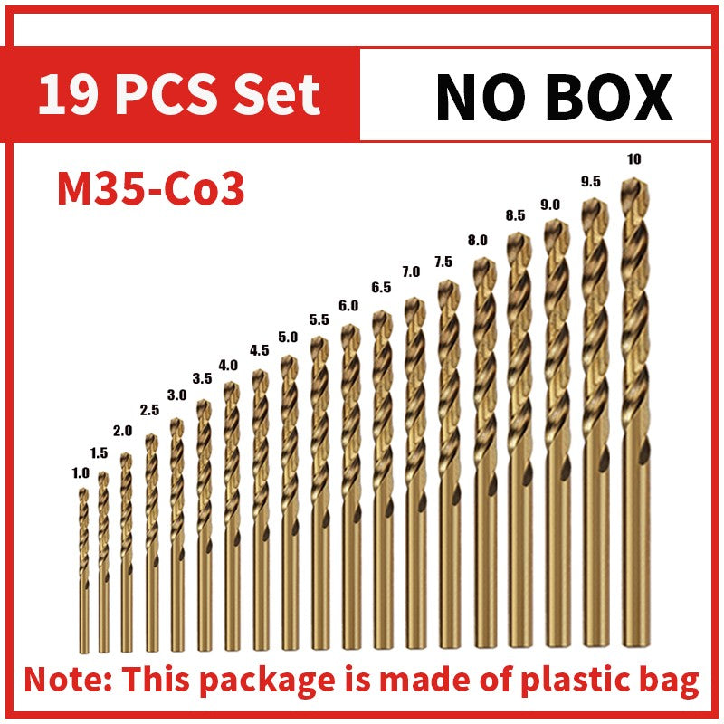 Cobalt High Speed Steel Twist Drill Bit M35 Stainless Steel Tool Set Of Drills Accessories For Metal Stainless Steel Drilling
