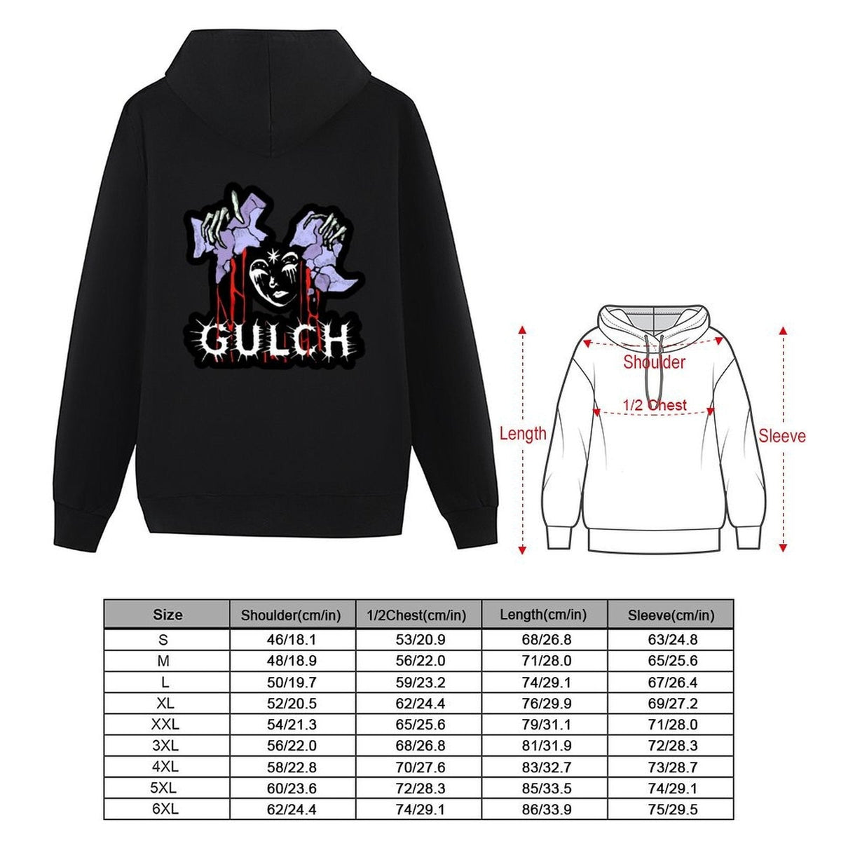 GULCH MUSIC ART Hoodie men's sweat-shirt set male clothes men clothes mens clothing new in hoodies