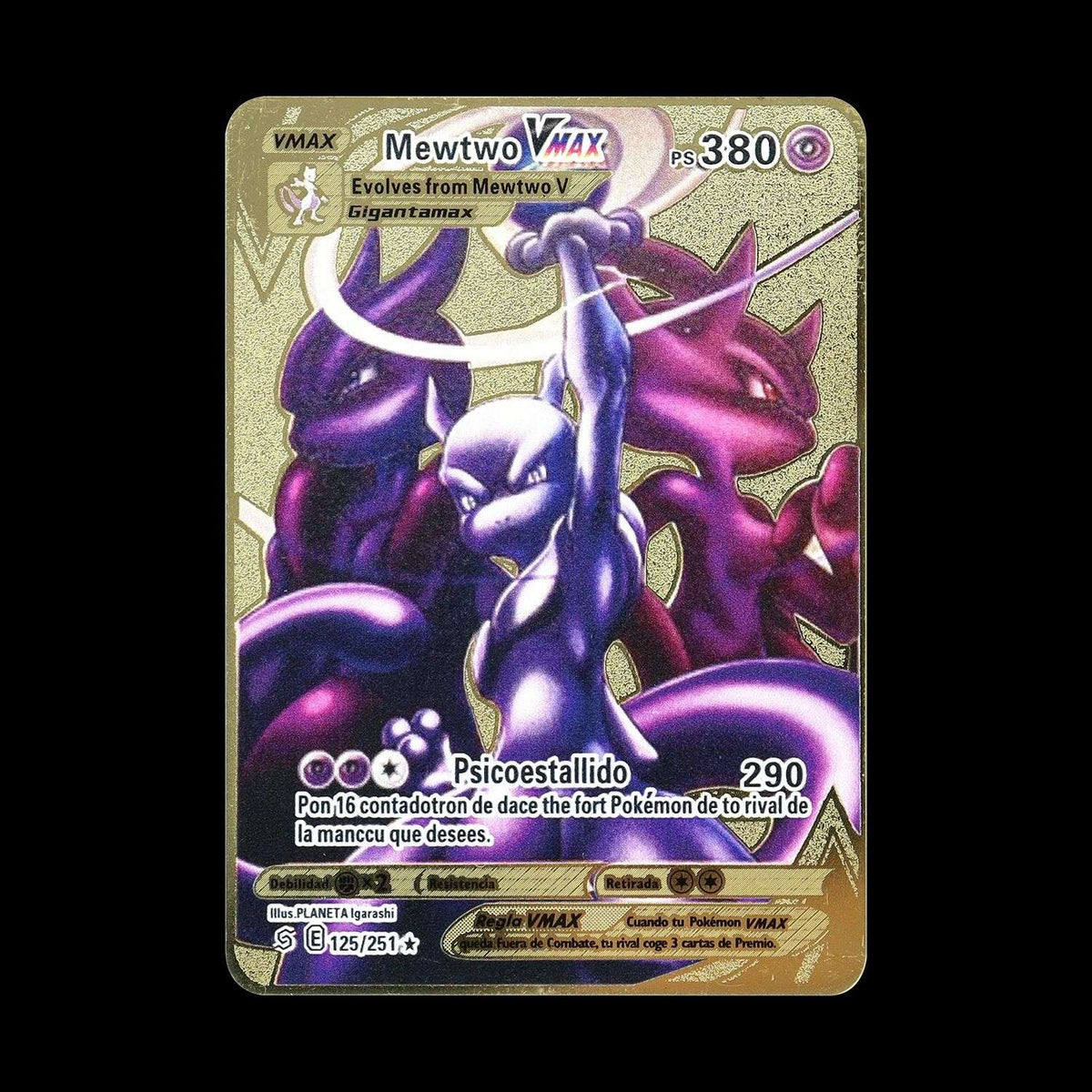 Pokemon 183200 Points High Hp Gold Black English French Metal Cards Vmax Mega GX Game Collection Cards Charizard Pikachu Mewtwo