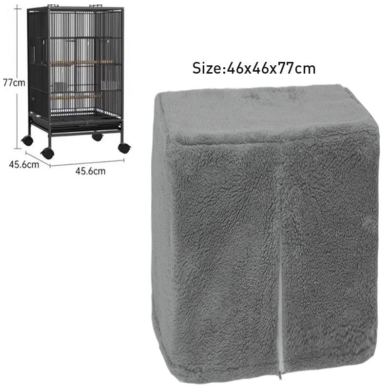 Winter Warm Bird Cage Cover Breathable Splashproof Large Bird Cage Cover Parrot Cage Shading Protective Products Bird Supplies