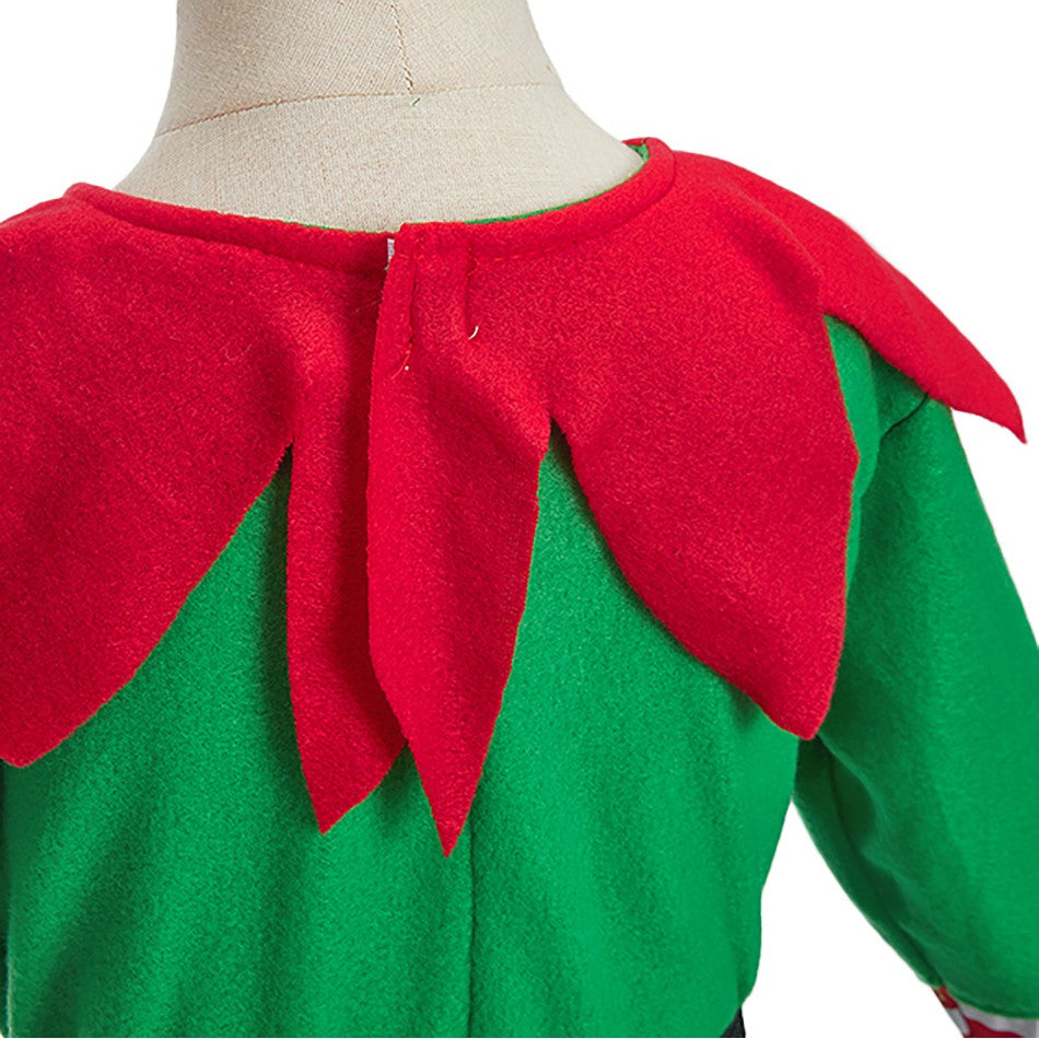 Kids Adult Christmas Clothing Set Kids Tops Pants Hat Belt Children Xmas Clothes Baby Boy Girl Birthday Outfit Elves Costume