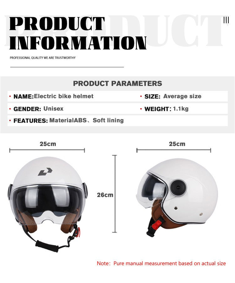DOT certification Protective helmet Dual Lens Vintage Helmets Four Seasons Racing Half Helmet