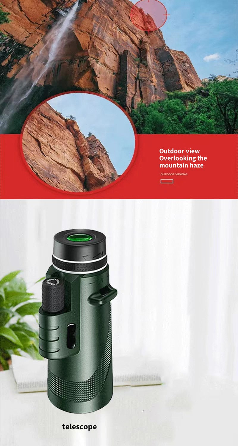 80x100 Portable Zoom HD 5000M Telescope Folding Long Distance Mini Powerful Telescope for Hunting Sports Outdoor Camping Travel