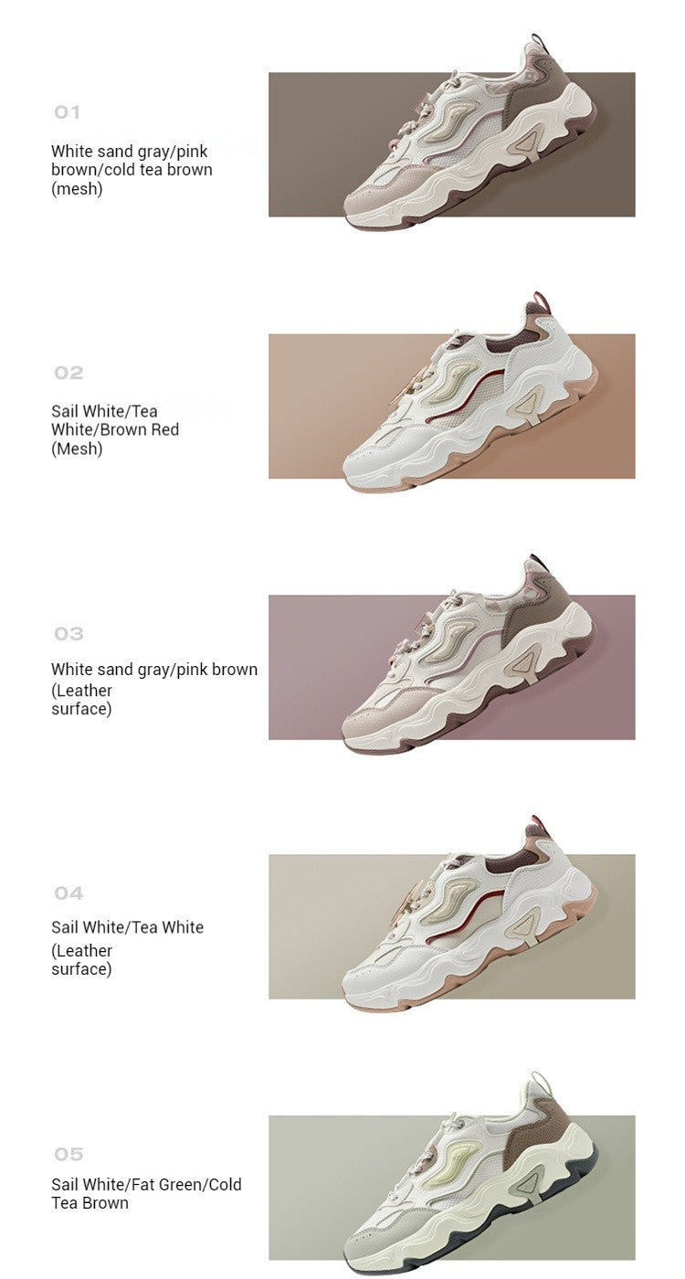 Xtep Star Trails 2.0 Women's Low Top Casual Shoes 2025 Spring Breathable Non-slip Thick Sole Leisure Sports Shoes 975118320005