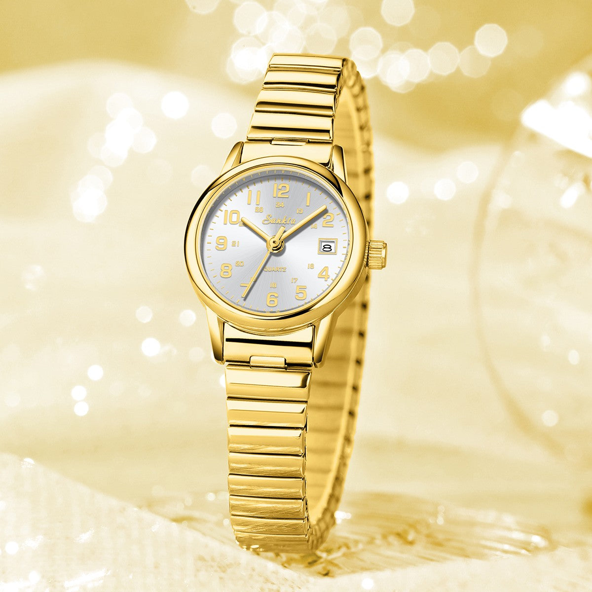 SUNKTA elegant Women's Watch 12/24 waterproof calendar women's quartz wrist watch fashion ladies vintage watches reloj de mujer