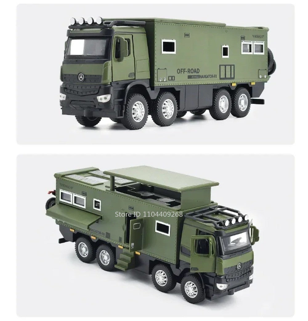 1:24 NOMADISM Raptor F150 RV Alloy Model Car Toy Metal Diecast Miniature Off Road Vehicle Models Sound Light Toys For Kids Gifts