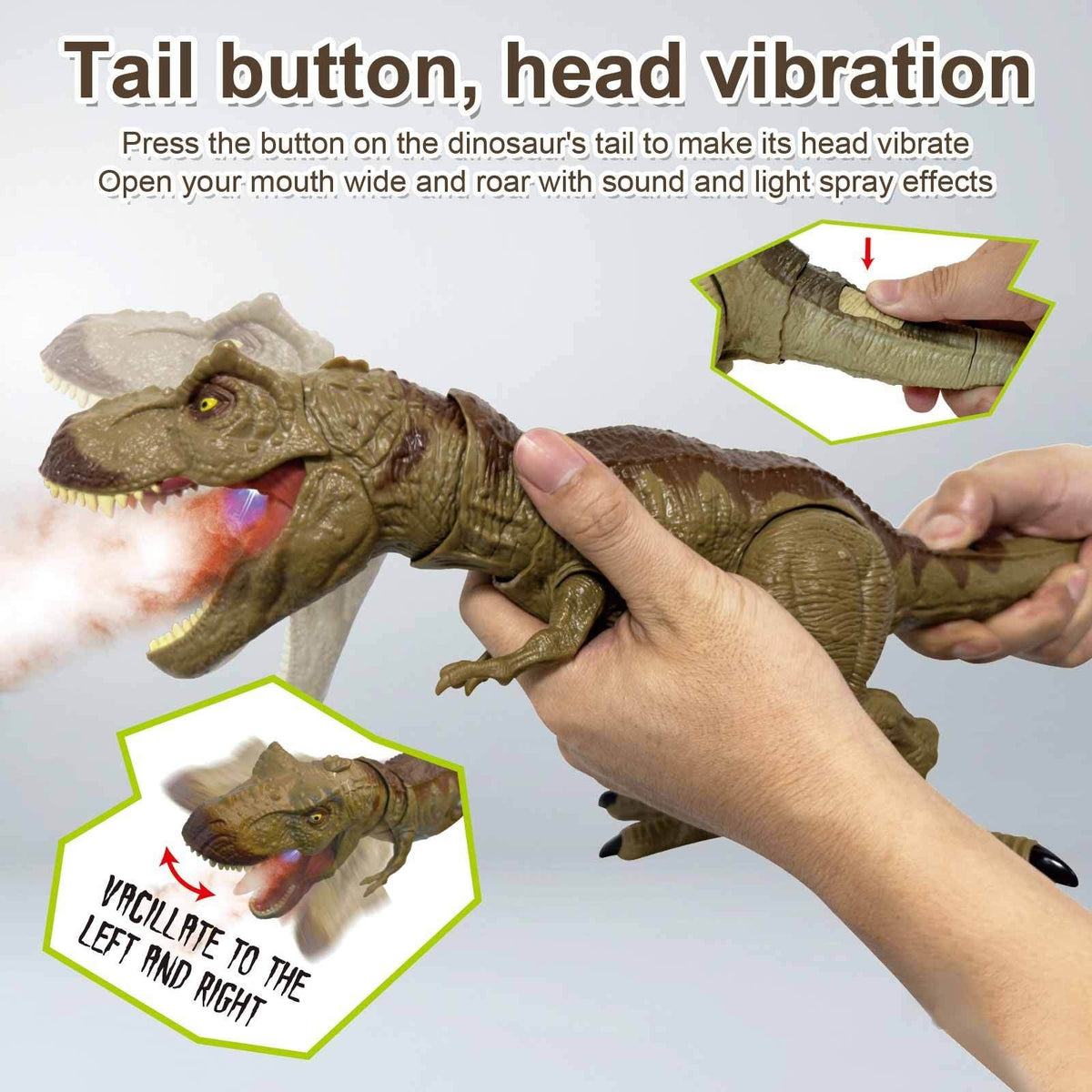 New Jurassic Period Realistic Dinosaur Model Electric Walking Sound Effect Light Up Roaring Tyrannosaurus Boys Dinosaur Gifts
