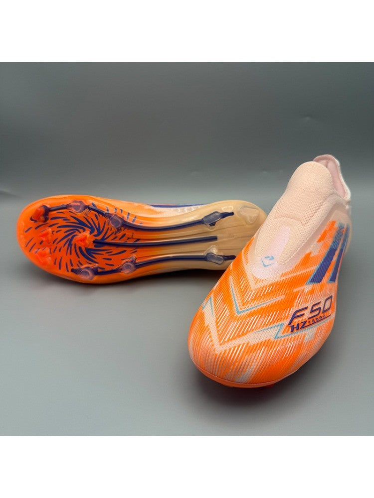 Football Field Boots Professional Non Slip Soccer Shoes Training Society Cleats Football Shoes SLIP-ON Laceless