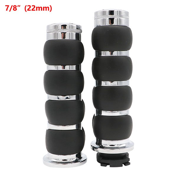 1" 25mm & 7/8'' 22mm Billet Rubber Flame Spike Hand Grips For Harley Honda Kawasaki Suzuki Yamaha Bikes Cruiser Chopper Custom