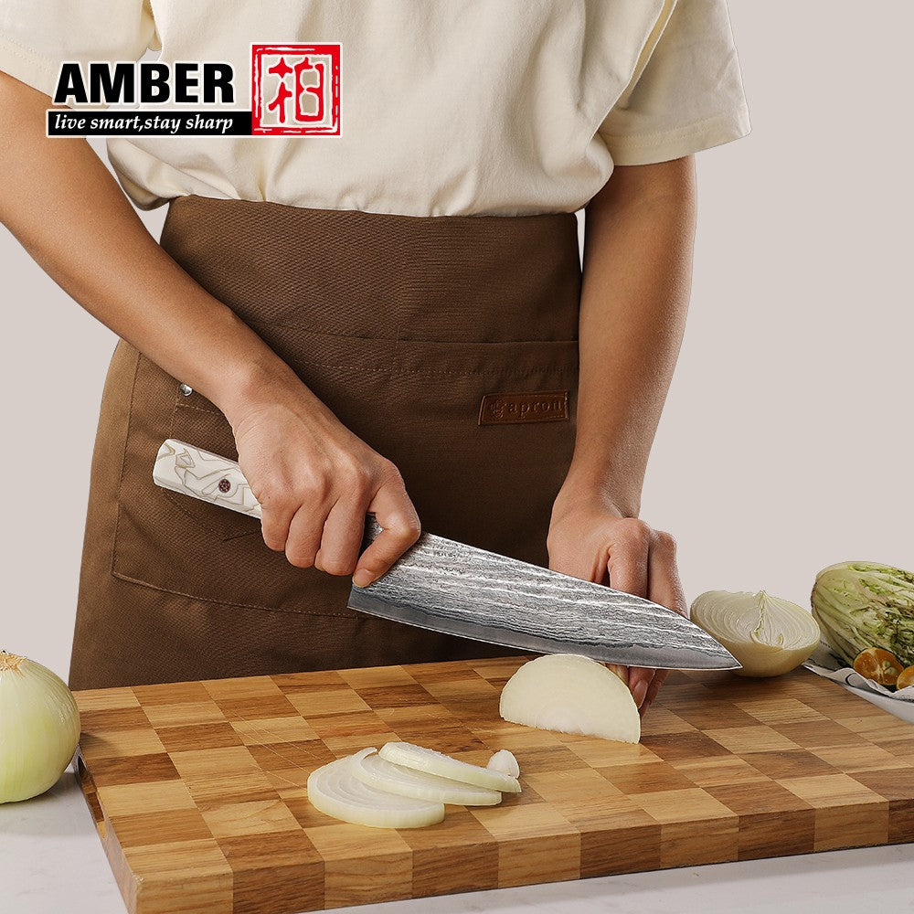 Cutting Tool Chef Santoku Utility Knife white mesh resin HD 67-Layer Damascus Steel Japanese Kiritsuke knife set for kitchen ues
