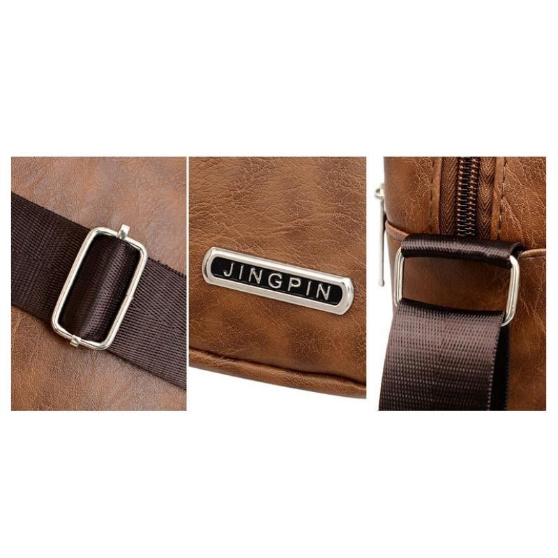 Men's PU Leather Crossbody Shoulder Bags High quality Tote Fashion Business Man Messenger Bag Leather Bags fanny pack