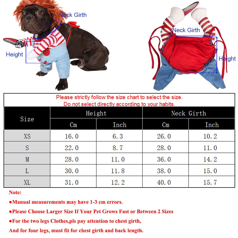 Halloween Pet Costume Small Medium Dogs Cats Funny Animal Transform Outfit Dog Cat Clothing For Festival Party Cosplay